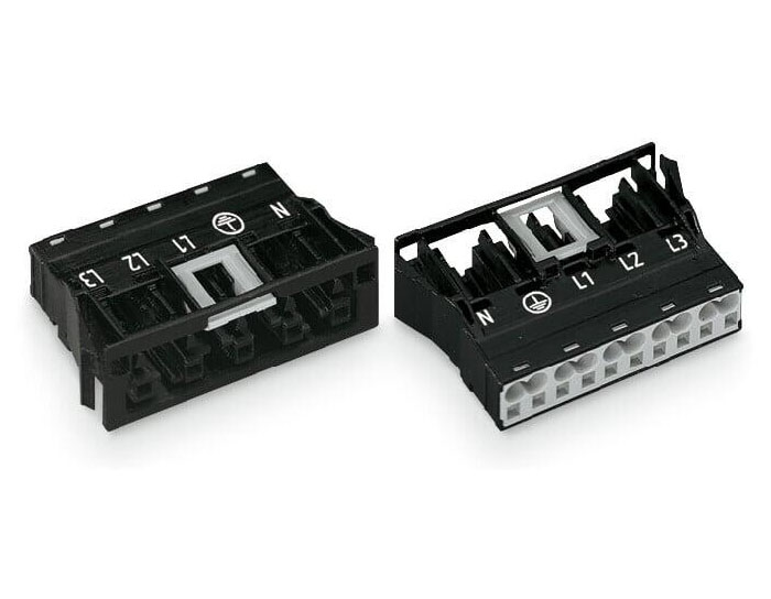 WAGO萬可770-705類型A黑色5極嵌入式插座
